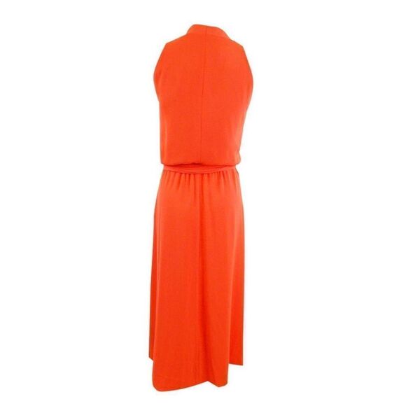 Ralph Lauren Black Label Vibrant Red Wrap Midi Dress - Picture 4 of 9